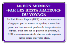 Quel est le but du service propos´e par la RFRet ses restaurateurs